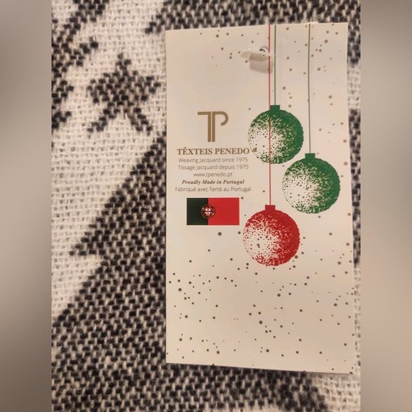 🎁Texteis Penedo Holiday Throw Blanket - Iced Charcoal - Picture 6 of 7